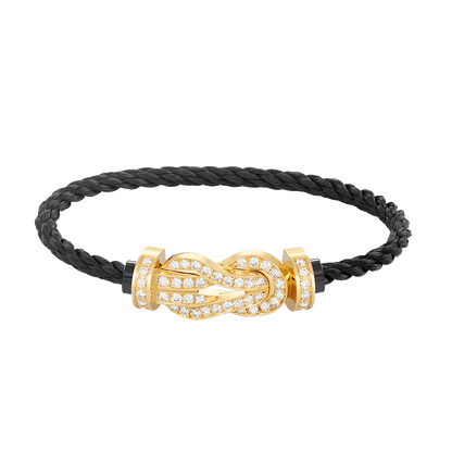 [vivabelle]CHANCE LARGE 8 FIGURE BUCKLE FULLDIAMOND BRACELET GOLD