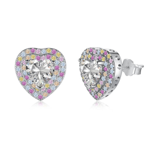 [Viva]Dazzling Heart Shape Lover Earrings