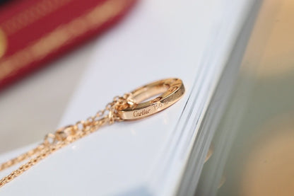 [vivabelle]LOVE NECKLACE ADJUSTABLE ROSE GOLD 2 DIAMOND