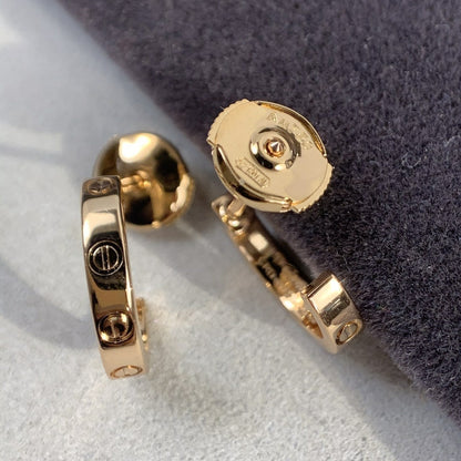 [vivabelle]LOVE EARRINGS 2.65MM PINK GOLD