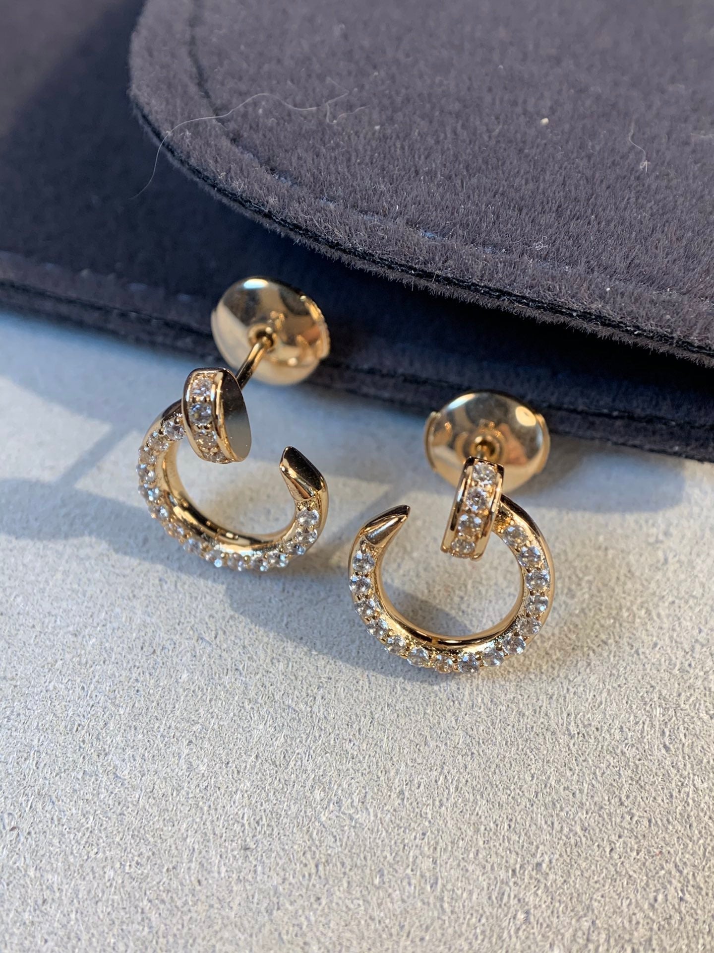 [vivabelle]JUSTE EARRINGS GOLD DIAMONDS