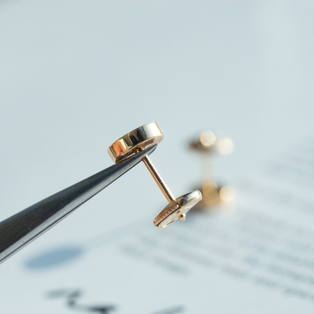 [vivabelle]LOVE EARRINGS PINK GOLD 10MM