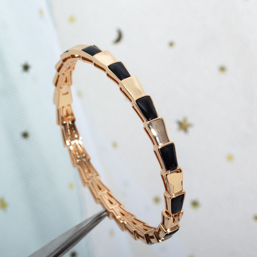 [vivabelle]SERPENTI BRACELET PINK GOLD ONYX