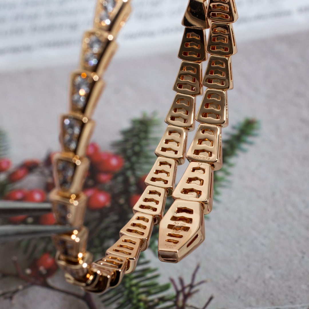 [vivabelle]SERPENTI BRACELET 6.8MM PINK GOLD DIAMOND