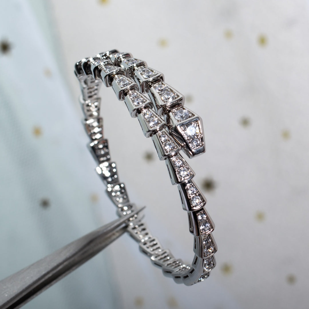 [vivabelle]SERPENTI BRACELET 6MM SILVER DIAMOND