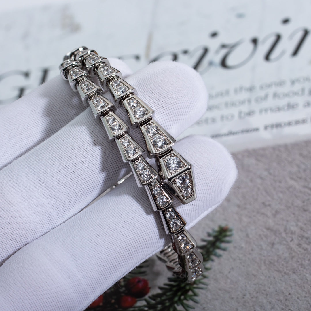 [vivabelle]SERPENTI BRACELET 6MM SILVER DIAMOND