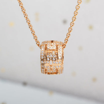 [vivabelle]PARENTESI NECKLACE PINK GOLD DIAMOND