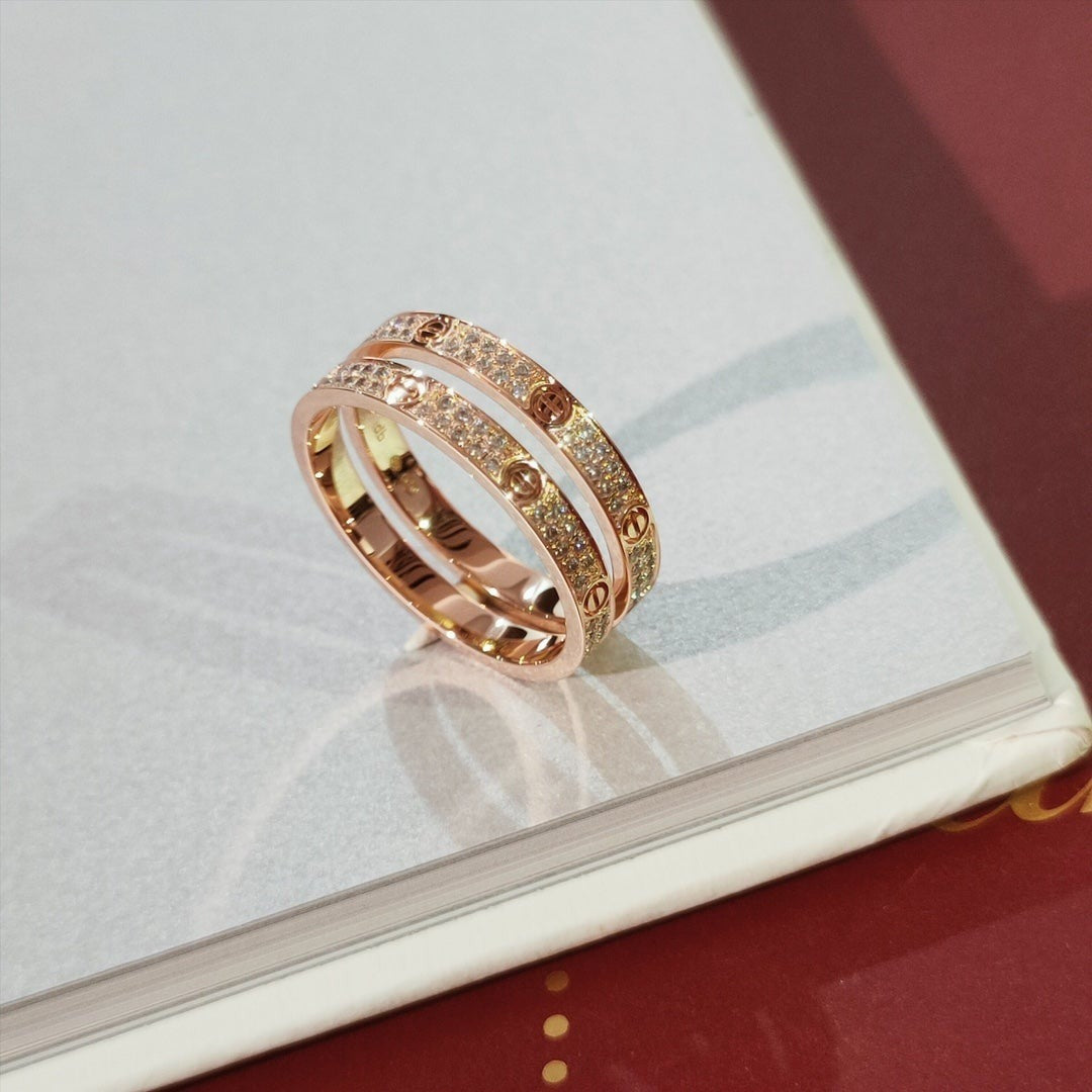 [vivabelle]LOVE RING 2.65MM DIAMOND