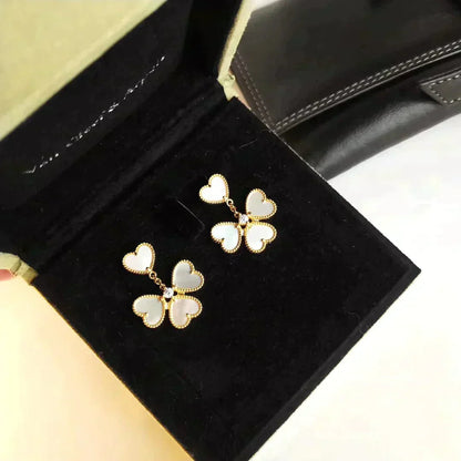 [vivabelle]CLOVER SWEET WHITE MOP EARRINGS