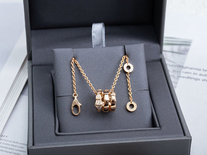 [vivabelle]SERPENTI PINK GOLD NECKLACE DIAMOND