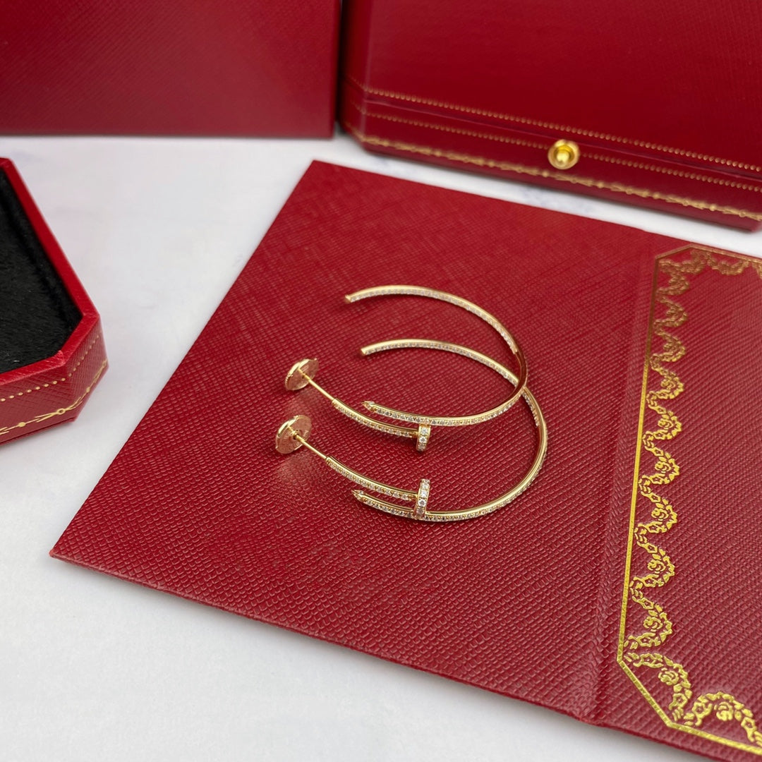 [vivabelle]JUSTE EARRINGS FULL DIAMONDS 1.8MM