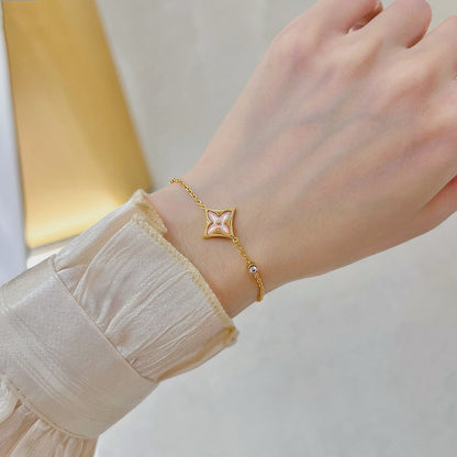 [vivabelle]STAR 1 DIAMOND PINK GOLD BRACELET