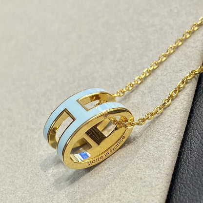 [vivabelle]POP H LIGHT BLUE NECKLACE