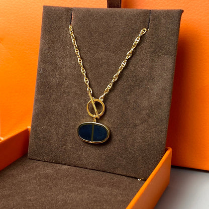 [vivabelle]CHAINE VERSO BLACK CERAMIC NECKLACE