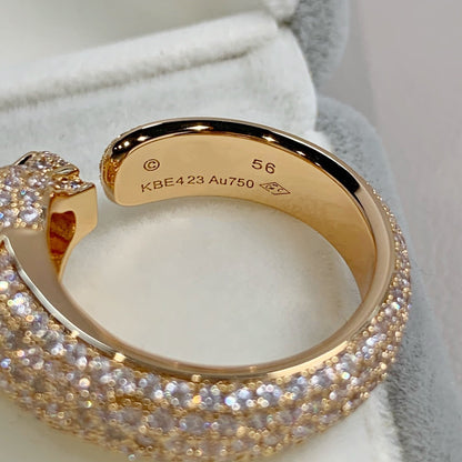 [vivabelle]PANTHERE PINK GOLD DIAMOND RING