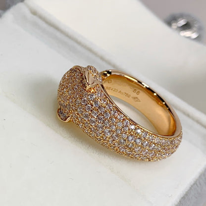 [vivabelle]PANTHERE PINK GOLD DIAMOND RING