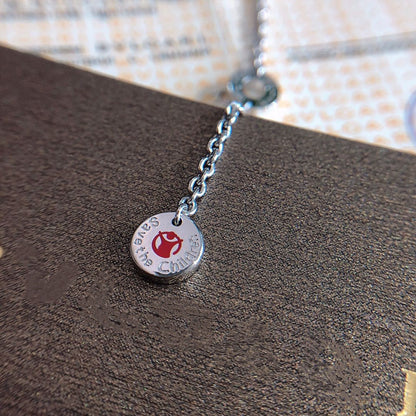 [vivabelle]ZERO 1 BLACK CERAMIC SILVER NECKLACE