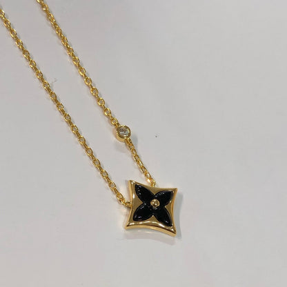 [vivabelle]STAR BLACK MOP NECKLACE