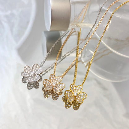 [vivabelle]FLOWER DIAMOND NECKLACE