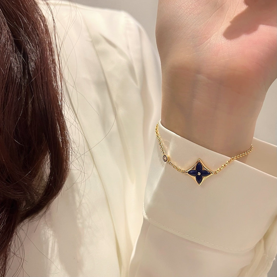 [vivabelle]COLOR STAR PINK GOLD DIAMOND BRACELET