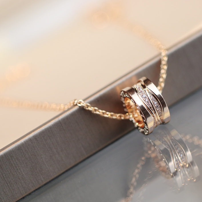 [vivabelle]ZERO 1 PINK GOLD DIAMOND NECKLACE