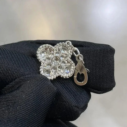 [vivabelle]CLOVER 5 MOTIFS  DIAMOND BRACELET SILVER