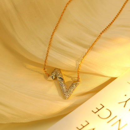 [vivabelle]VOLT SILVER DIAMOND PEDANT NECKLACE
