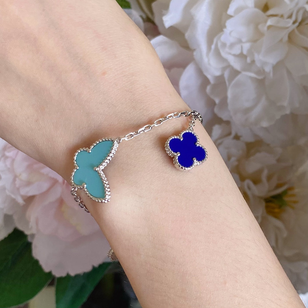 [vivabelle]LUCKY SPRING SILVER BRACELET 4 MOTIF