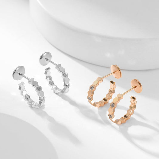 [vivabelle]BEE LOVE DIAMOND HOOP EARRINGS