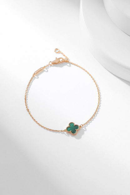 [vivabelle]CLOVER BRACELET MALACHITE 1 MOTIF