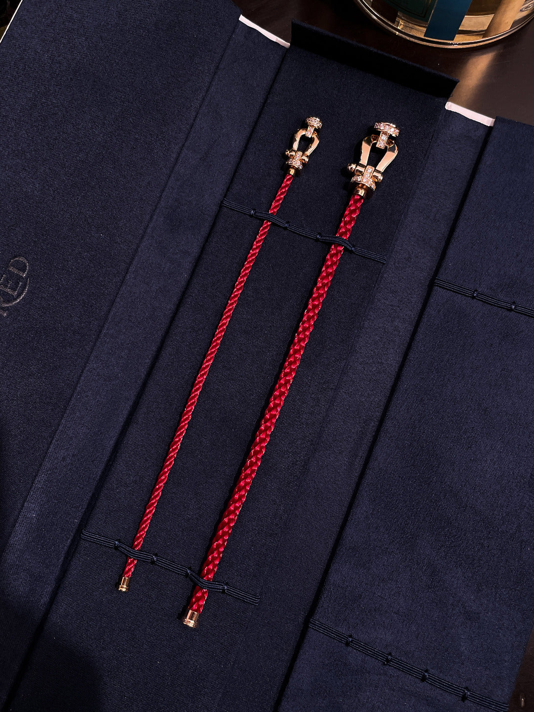 [vivabelle]FORCE 10 HALF DIAMOND PINK GOLD RED CORDERI LARGE AND MEDIUM MODEL