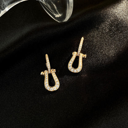 [vivabelle]FORCE 10 FULL DIAMOND DROP EARRINGS MEDIUM MODEL