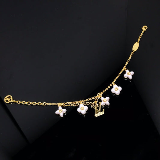 [vivabelle]LOGO 6 MOTIF STAR AND SUN GOLD BRACELET