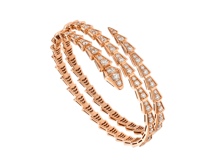 [vivabelle]SERPENTI BRACELET PINK GOLD DIAMOND DOUBLE ROW