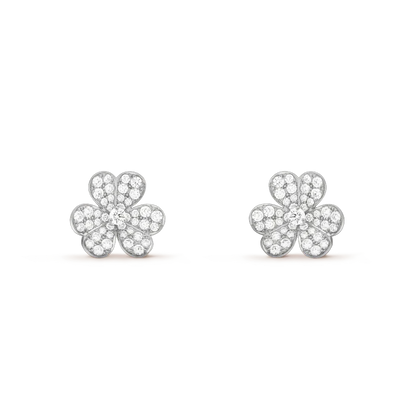 [vivabelle]CLOVER COMOS DIAMOND EARRINGS SILVER