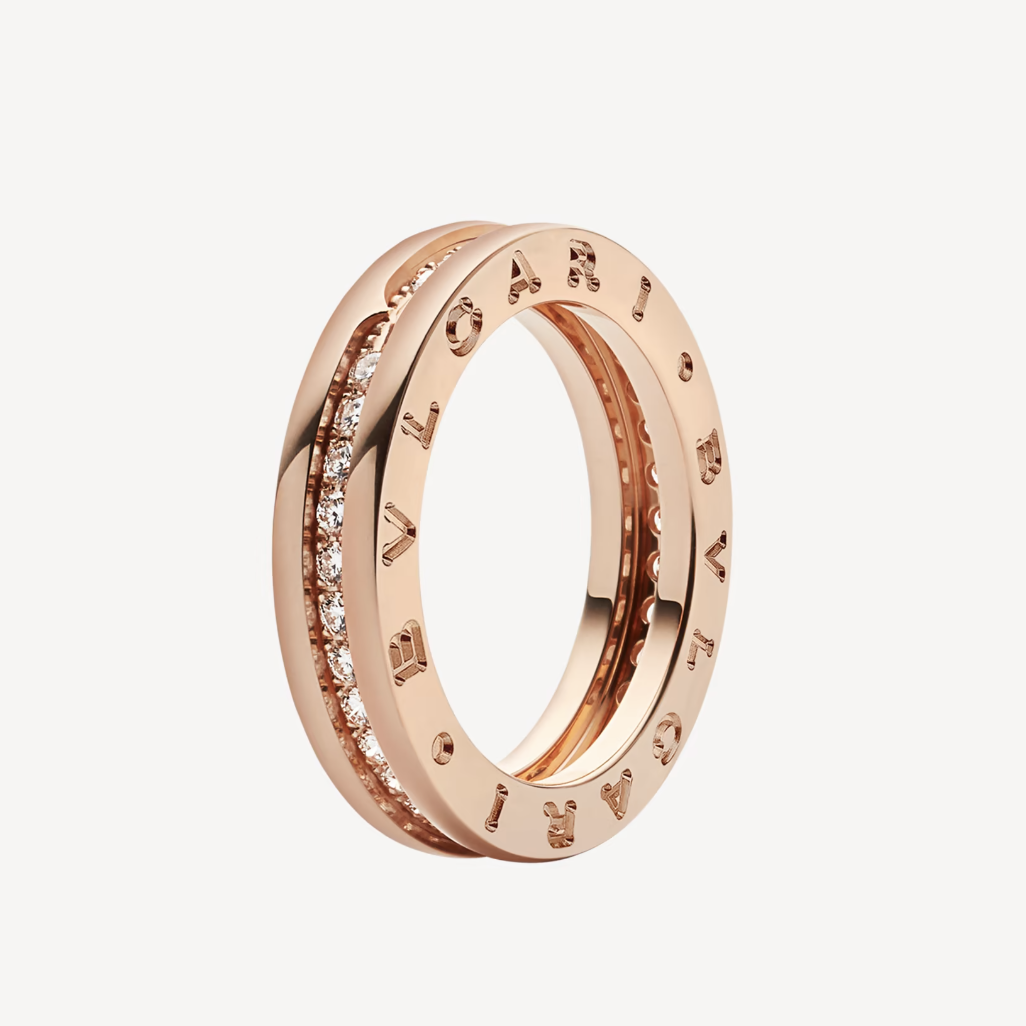 [vivabelle]ZERO 1 ONE-BAND PAVED DIAMONDS ON THE SPIRAL RING