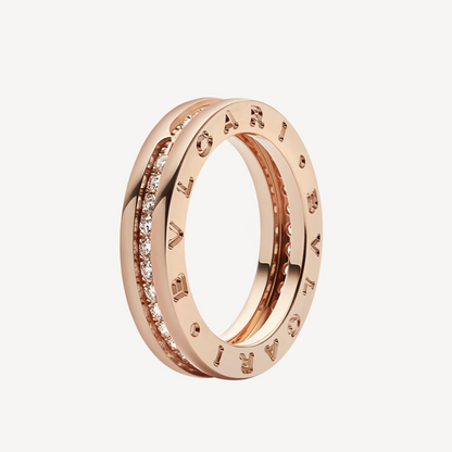 [vivabelle]ZERO 1 ONE-BAND PAVED DIAMONDS ON THE SPIRAL RING