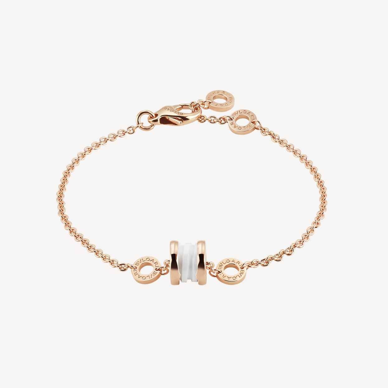 [vivabelle]ZERO 1 SOFT PINK GOLD AND WHITE CERAMIC BRACELET