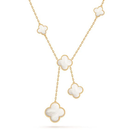 [vivabelle]CLOVER MOTHER OF PEARL NECKLACE 6 MOTIF
