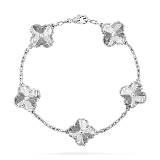 [vivabelle]CLOVER SILVER 5 MOTIFS BRACELET