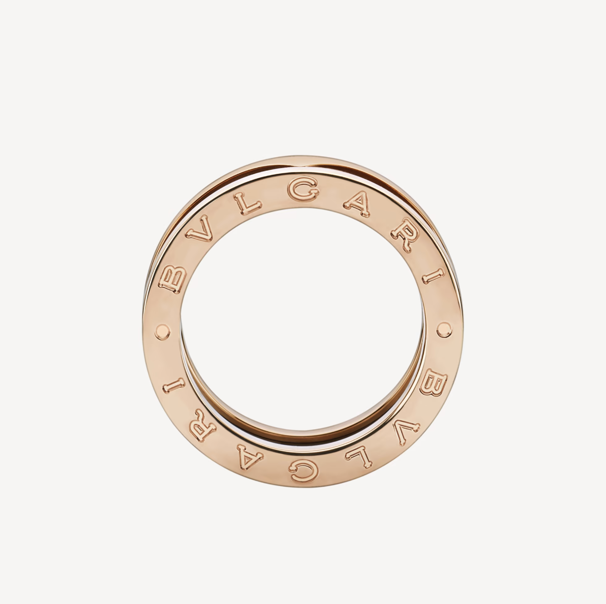 [vivabelle]ZERO 1 TWO-BAND LOOPS AND BLACK CERAMIC PINK GOLD RING