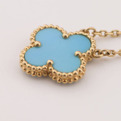 [vivabelle]CLOVER 15MM VINTAGE TURQUOISE NECKLACE