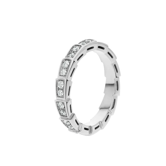 [vivabelle]SERPENTI RING SILVER DIAMOND PAVED 3MM