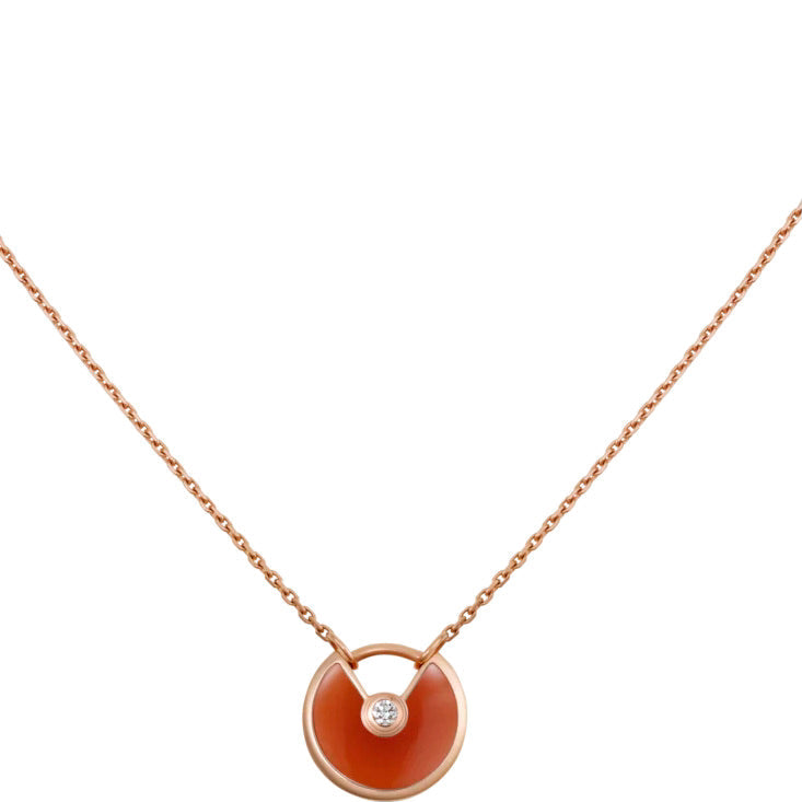 [vivabelle]AMULETTE GOLD CARNELIAN ONYX NECKLACE