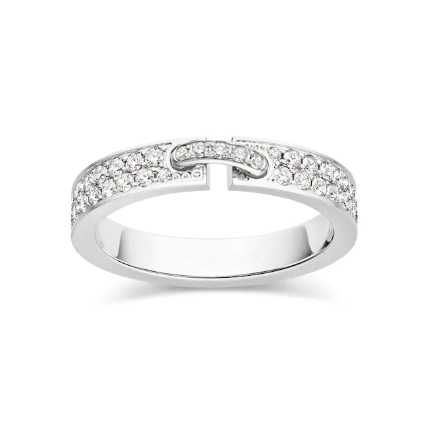 [vivabelle]ALLIANCE LIENS VIDENCE PAVED DIAMOND 4MM RING