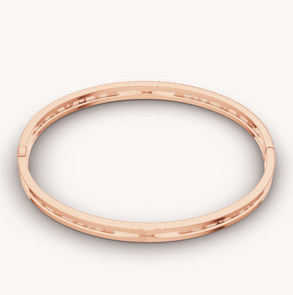 [vivabelle]ZERO 1 SPIRAL LOGO PINK GOLD BRACELET