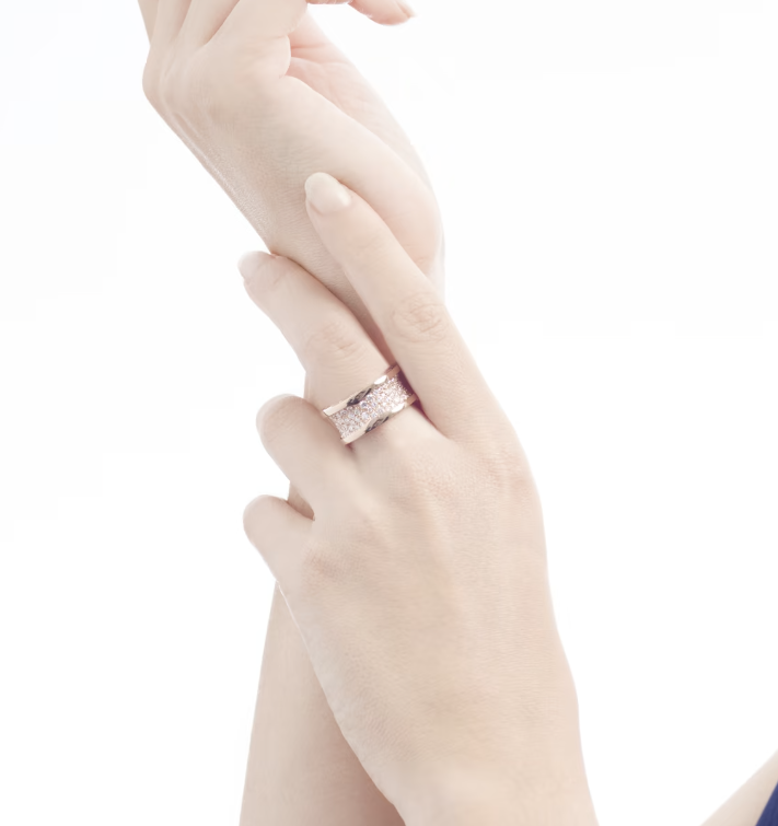 [vivabelle]ZERO 1 WITH PAVED DIAMONDS ON THE SPIRAL RING