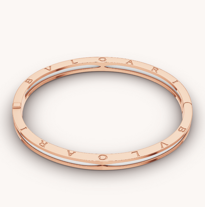 [vivabelle]ZERO 1 PINK GOLD WITH WHITE CERAMIC BRACELET