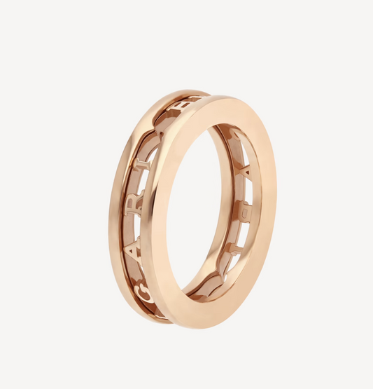 [vivabelle]ZERO 1 ONE-BAND WITH OPENWORK LOGO SPIRAL RING