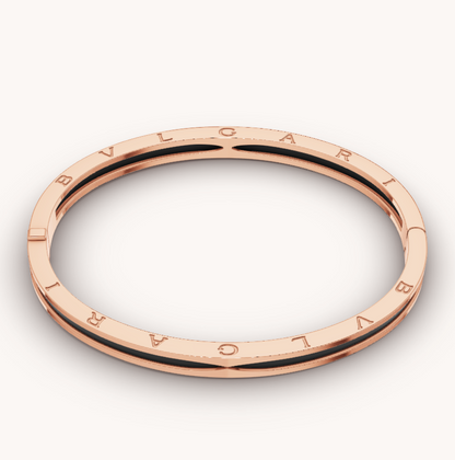 [vivabelle]ZERO 1 PINK GOLD WITH BLACK CERAMIC BRACELET
